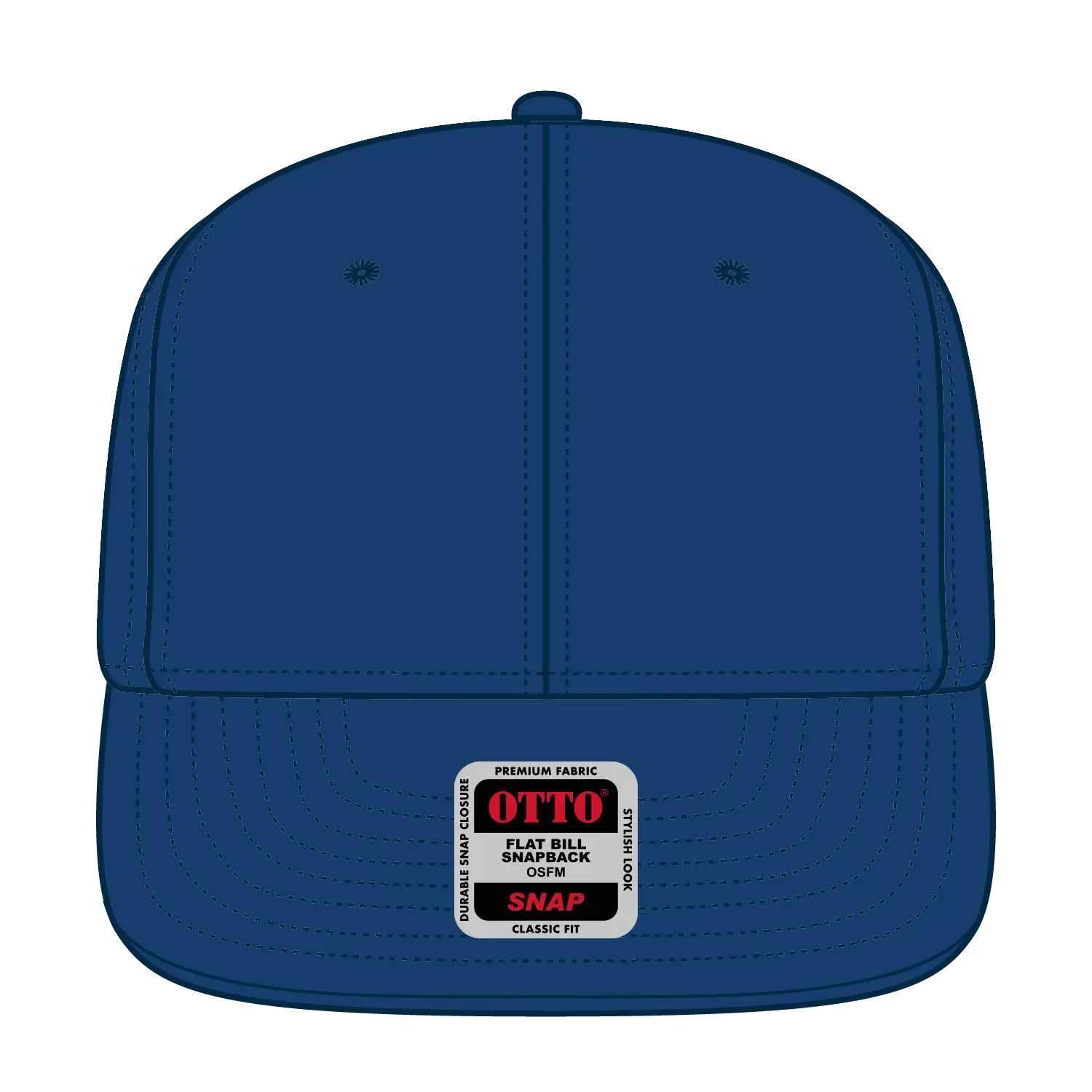 OTTO 125-978 ’OTTO Snap’ 6 Panel Pro Style Snapback Cap - Royal - Royal / 6 1/2’’ - 7 5/8’’