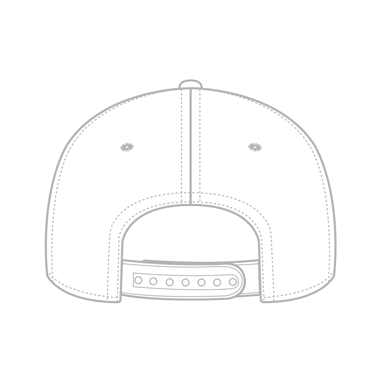 OTTO 125-978 ’OTTO Snap’ 6 Panel Pro Style Snapback Cap - Wht - Wht / 6 1/2’’ - 7 5/8’’
