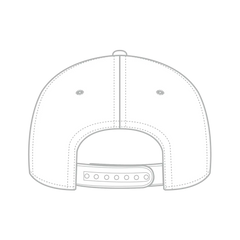 OTTO 125-978 ’OTTO Snap’ 6 Panel Pro Style Snapback Cap - Wht - Wht / 6 1/2’’ - 7 5/8’’