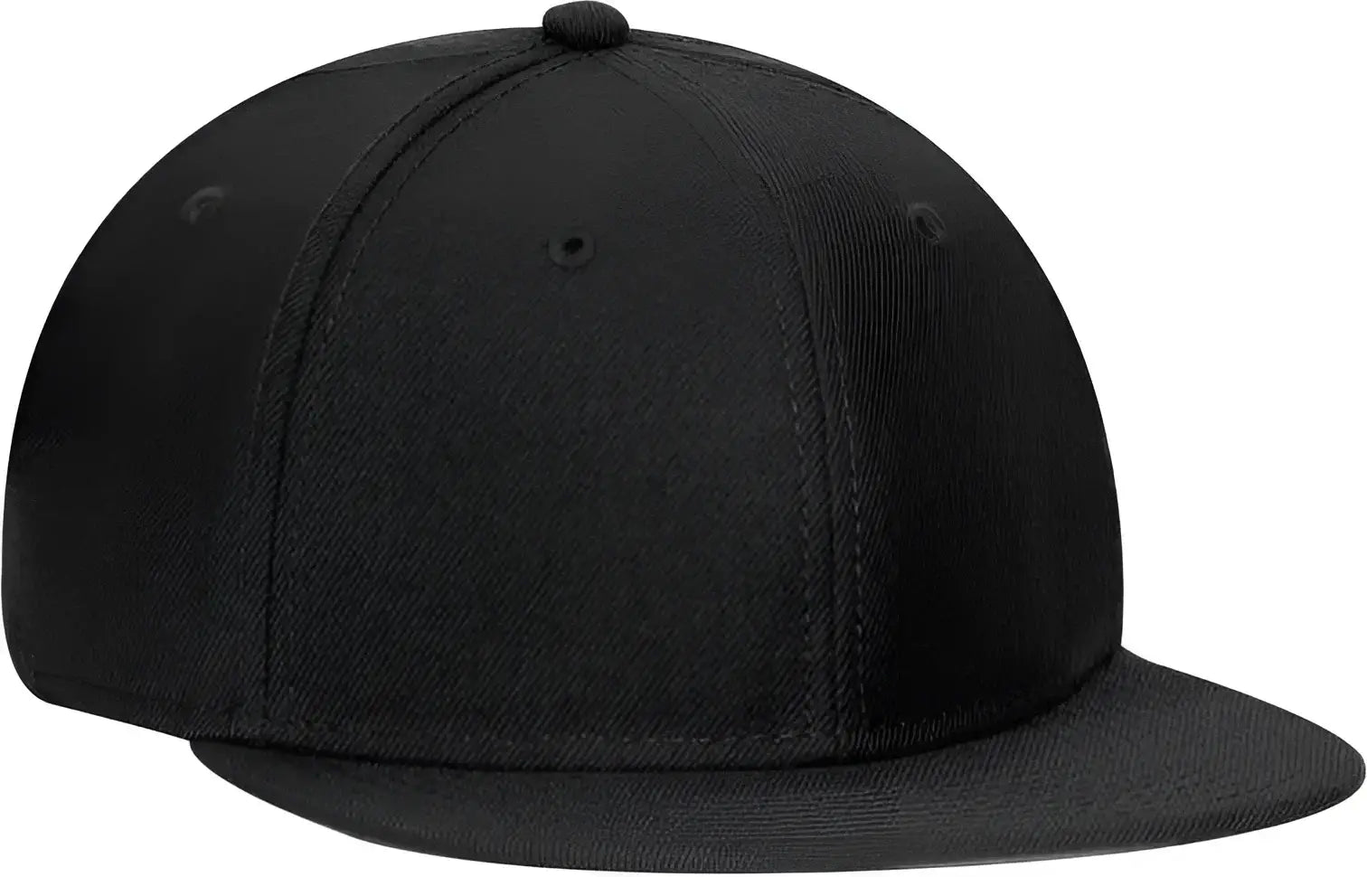 OTTO 125-978 Wool Blend Flat Visor Pro Style Snapback Cap - Black - Black / One Size Fits Most