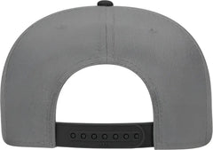 OTTO 125-978 Wool Blend Flat Visor Pro Style Snapback Cap - Black Charcoal Charcoal - Black Dark Gray / One Size Fits
