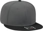 OTTO 125-978 Wool Blend Flat Visor Pro Style Snapback Cap - Black Charcoal Charcoal - Black Dark Gray / One Size Fits
