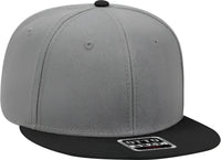 OTTO 125-978 Wool Blend Flat Visor Pro Style Snapback Cap - Black Gray Gray - Black Gray / One Size Fits Most