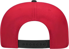 OTTO 125-978 Wool Blend Flat Visor Pro Style Snapback Cap - Black Red Red - Black Red / One Size Fits Most