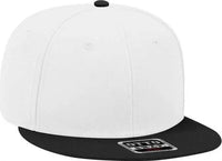 OTTO 125-978 Wool Blend Flat Visor Pro Style Snapback Cap - Black White White - Black White / One Size Fits Most