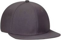OTTO 125-978 Wool Blend Flat Visor Pro Style Snapback Cap - Charcoal Gray - Dark Gray / One Size Fits Most