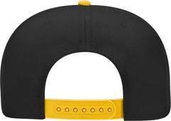 OTTO 125-978 Wool Blend Flat Visor Pro Style Snapback Cap - Gold Black Black - Gold Black / One Size Fits Most