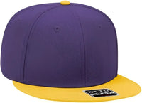 OTTO 125-978 Wool Blend Flat Visor Pro Style Snapback Cap - Gold Purple Purple - Gold Purple / One Size Fits Most