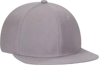OTTO 125-978 Wool Blend Flat Visor Pro Style Snapback Cap - Gray - Gray / One Size Fits Most