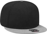 OTTO 125-978 Wool Blend Flat Visor Pro Style Snapback Cap - Gray Black Black - Gray Black / One Size Fits Most