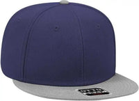 OTTO 125-978 Wool Blend Flat Visor Pro Style Snapback Cap - Gray Navy Navy - Gray Navy / One Size Fits Most