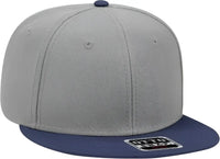 OTTO 125-978 Wool Blend Flat Visor Pro Style Snapback Cap - Navy Gray Gray - Navy Gray / One Size Fits Most