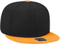 OTTO 125-978 Wool Blend Flat Visor Pro Style Snapback Cap - Orange Black Black - Orange Black / One Size Fits Most