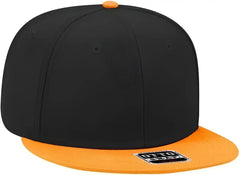 OTTO 125-978 Wool Blend Flat Visor Pro Style Snapback Cap - Orange Black Black - Orange Black / One Size Fits Most