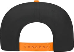 OTTO 125-978 Wool Blend Flat Visor Pro Style Snapback Cap - Orange Black Black - Orange Black / One Size Fits Most