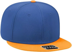 OTTO 125-978 Wool Blend Flat Visor Pro Style Snapback Cap - Orange Royal Royal - Orange Royal / One Size Fits Most