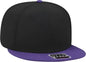 OTTO 125-978 Wool Blend Flat Visor Pro Style Snapback Cap - Purple Black Black - Purple Black / One Size Fits Most