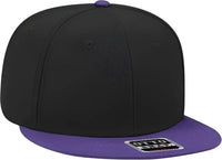 OTTO 125-978 Wool Blend Flat Visor Pro Style Snapback Cap - Purple Black Black - Purple Black / One Size Fits Most