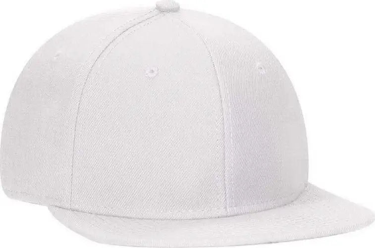 OTTO 125-978 Wool Blend Flat Visor Pro Style Snapback Cap - White - White / One Size Fits Most