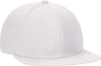 OTTO 125-978 Wool Blend Flat Visor Pro Style Snapback Cap - White - White / One Size Fits Most