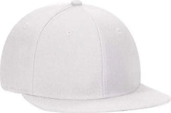 OTTO 125-978 Wool Blend Flat Visor Pro Style Snapback Cap - White - White / One Size Fits Most