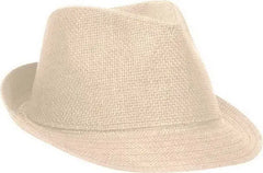 OTTO 128-1015 100% Paper Twisted Toyo Fedora Hats - Natural - Natural / M