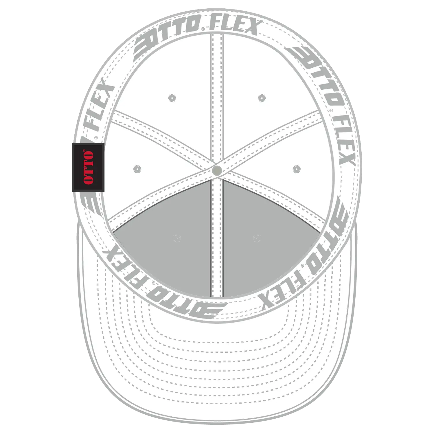OTTO 13-1156 ’OTTO Flex’ Fitted 6 Panel Mid Profile Baseball Cap - White - White / 7’’ - 7 1/4’’