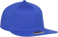 OTTO 13-1156 Stretchable Wool Blend Twill Square Flat Visor Flex 6 Panel Pro Style Baseball Cap - Royal - Royal / S/M
