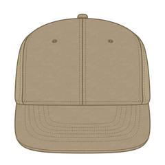 OTTO 13-725 ’OTTO Flex’ Fitted 6 Panel Mid Profile Flat Visor Baseball Cap - Khaki - Khaki / 7 3/8’’ - 7 5/8’