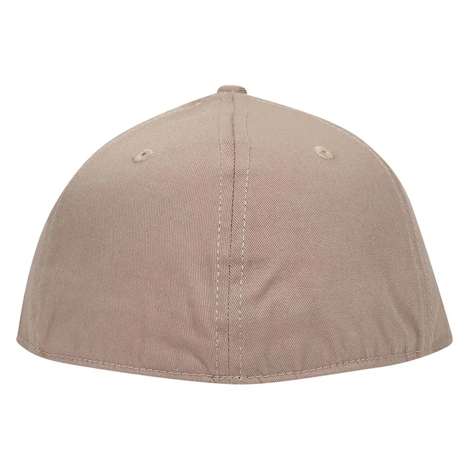 OTTO 13-725 ’OTTO Flex’ Fitted 6 Panel Mid Profile Flat Visor Baseball Cap - Khaki