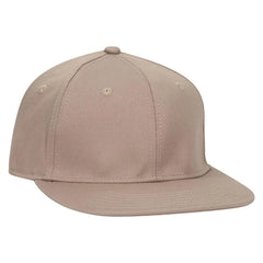 OTTO 13-725 ’OTTO Flex’ Fitted 6 Panel Mid Profile Flat Visor Baseball Cap - Khaki