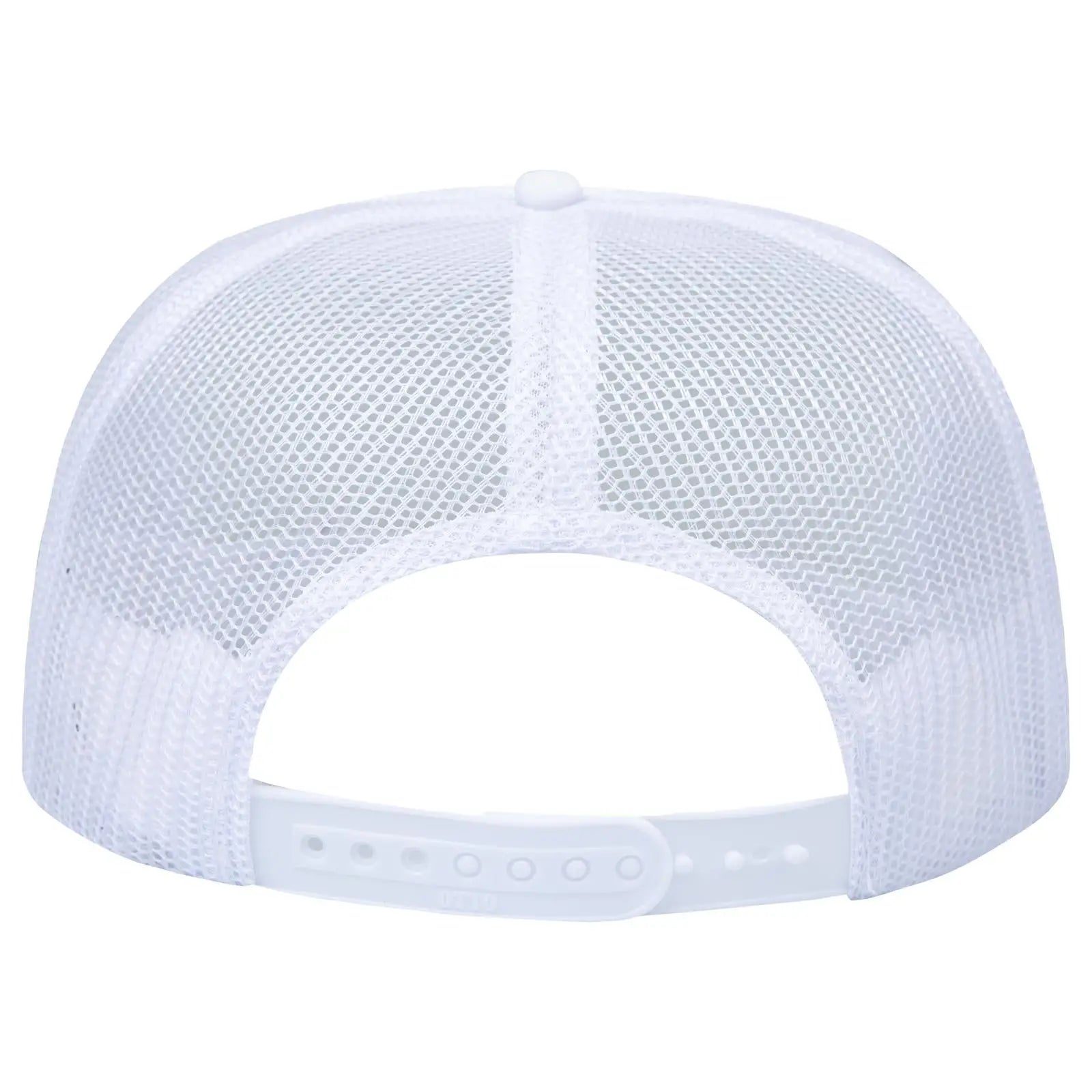 OTTO 132-1037 ’OTTO Snap’ 5 Panel High Crown Mesh Back Trucker Snapback Cap - White - White / 6 1/2’’ - 7 5/8’’
