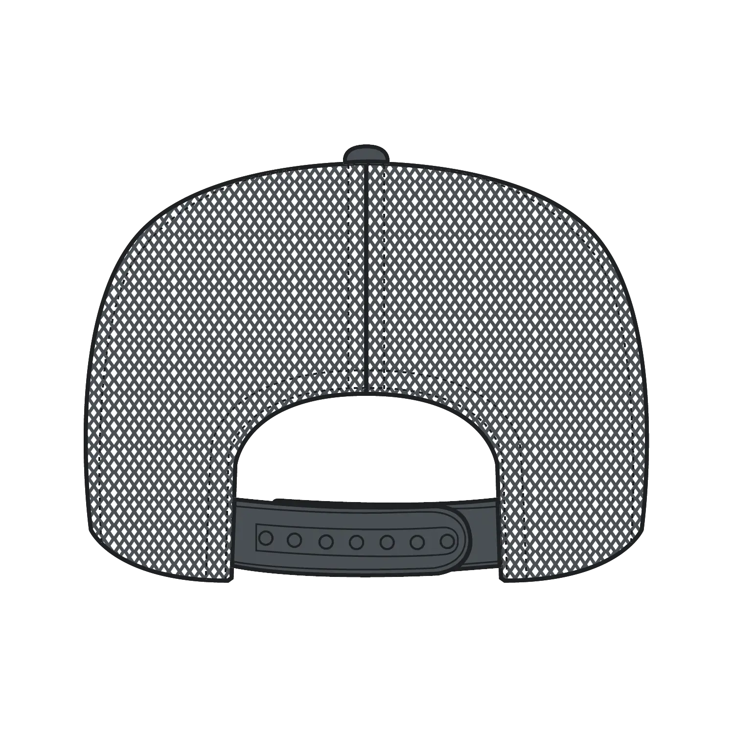 OTTO 132-1037 ’OTTO Snap’ 5 Panel High Crown Mesh Back Trucker Snapback Cap - Char. Gray - Char. Gray / 6 1/2’’ - 7