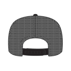 OTTO 132-1037 ’OTTO Snap’ 5 Panel High Crown Mesh Back Trucker Snapback Cap - Black - Black / 6 1/2’’ - 7 5/8’’