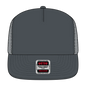 OTTO 132-1037 ’OTTO Snap’ 5 Panel High Crown Mesh Back Trucker Snapback Cap - Char. Gray - Char. Gray / 6 1/2’’ - 7