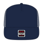 OTTO 132-1037 ’OTTO Snap’ 5 Panel High Crown Mesh Back Trucker Snapback Cap - Navy - Navy / 6 1/2’’ - 7 5/8’’