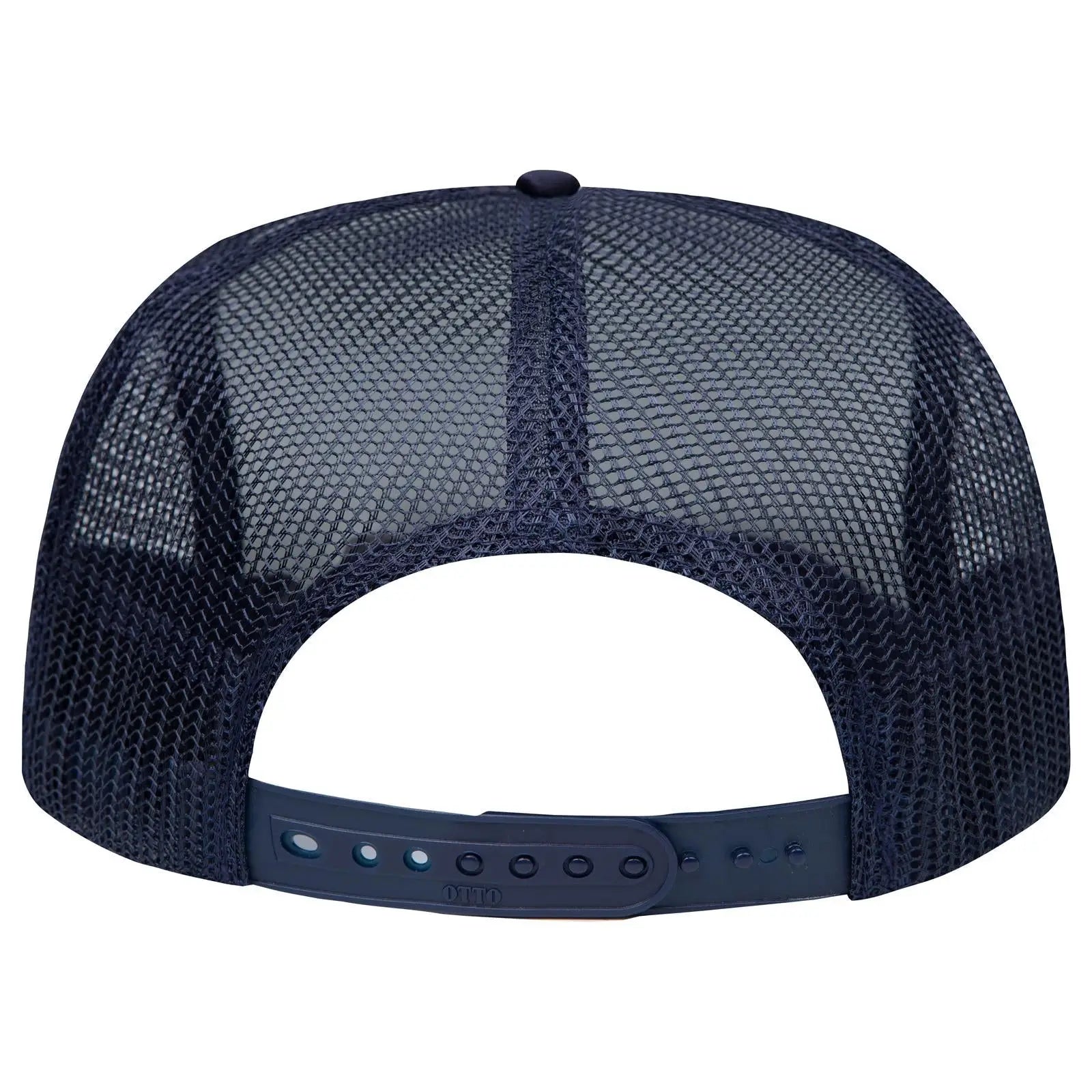OTTO 132-1037 ’OTTO Snap’ 5 Panel High Crown Mesh Back Trucker Snapback Cap - Nvy/Wht/Nvy - Nvy/Wht/Nvy / 6 1/2’’ - 7