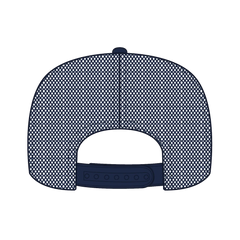OTTO 132-1037 ’OTTO Snap’ 5 Panel High Crown Mesh Back Trucker Snapback Cap - Nvy/Wht/Nvy - Nvy/Wht/Nvy / 6 1/2’’ - 7