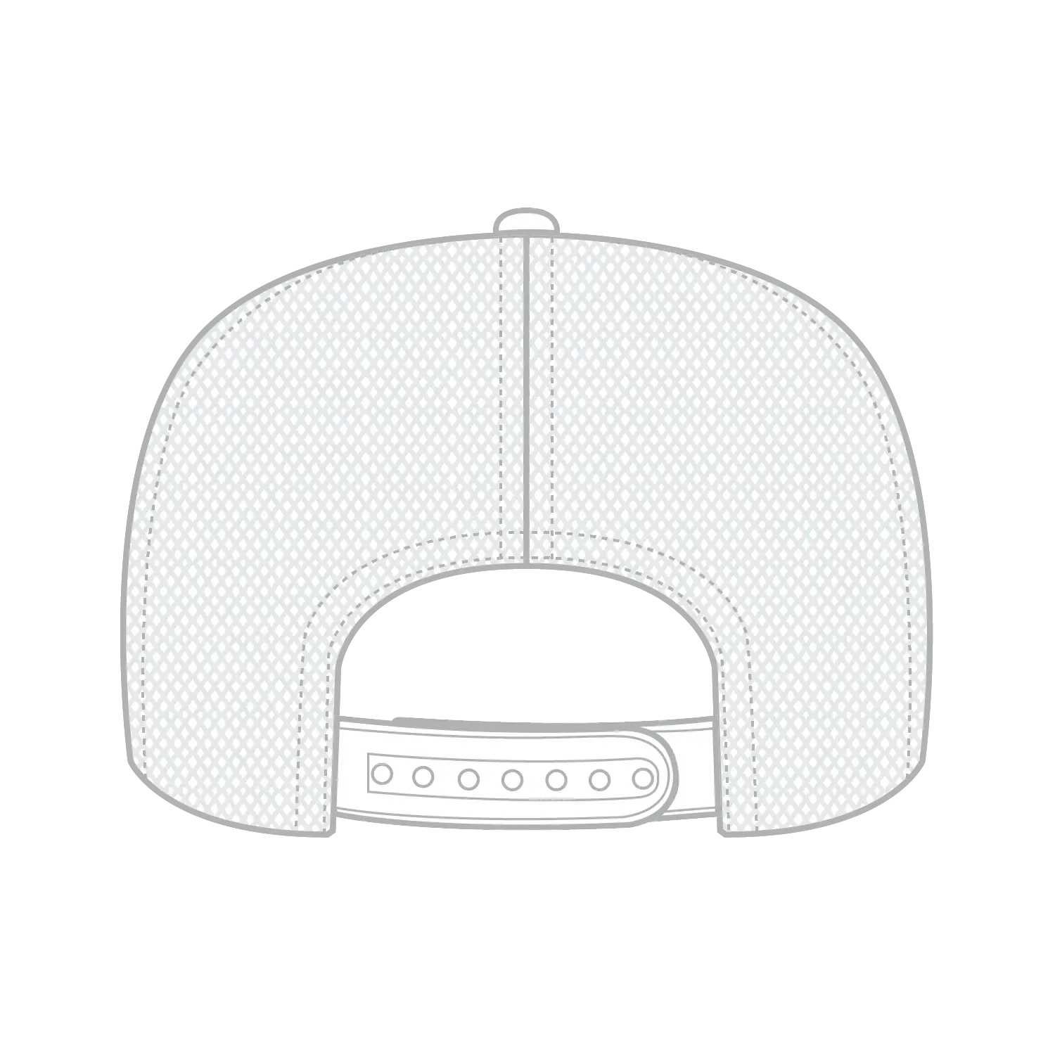 OTTO 132-1037 ’OTTO Snap’ 5 Panel High Crown Mesh Back Trucker Snapback Cap - White - White / 6 1/2’’ - 7 5/8’’