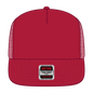OTTO 132-1037 ’OTTO Snap’ 5 Panel High Crown Mesh Back Trucker Snapback Cap - Red - Red / 6 1/2’’ - 7 5/8’’