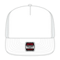 OTTO 132-1037 ’OTTO Snap’ 5 Panel High Crown Mesh Back Trucker Snapback Cap - White - White / 6 1/2’’ - 7 5/8’’