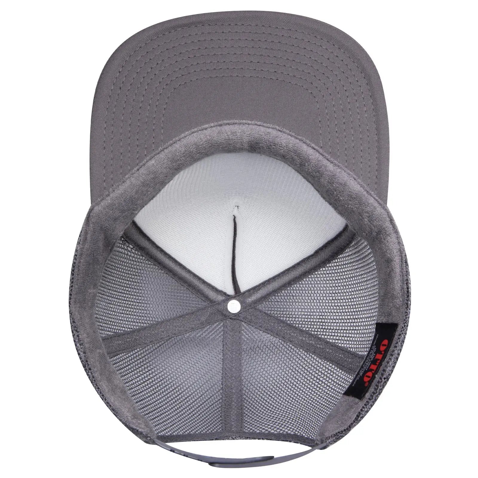 OTTO 132-1037 ’OTTO Snap’ 5 Panel High Crown Mesh Back Trucker Snapback Cap - Char. Gray - Char. Gray / 6 1/2’’ - 7
