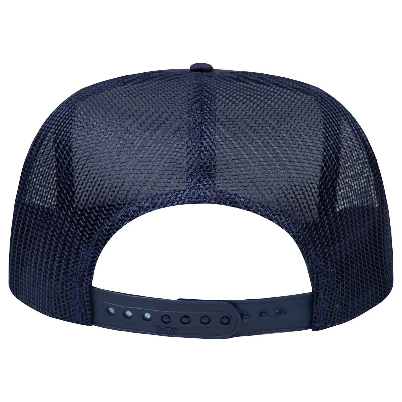 OTTO 132-1037 ’OTTO Snap’ 5 Panel High Crown Mesh Back Trucker Snapback Cap - Navy - Navy / 6 1/2’’ - 7 5/8’’