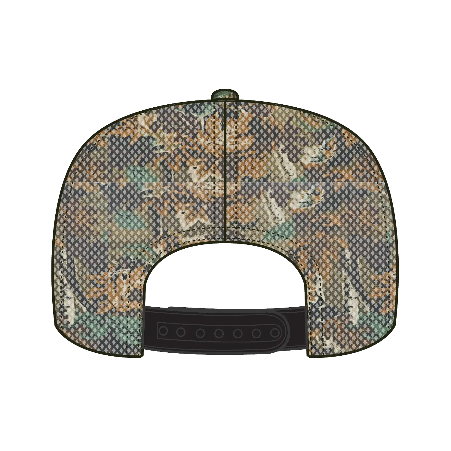 OTTO 132-1037 ’OTTO Snap’ Camouflage 5 Panel High Crown Mesh Back Trucker Cap - 003CPA - 003CPA / 6 1/2’’ - 7 5/8’’