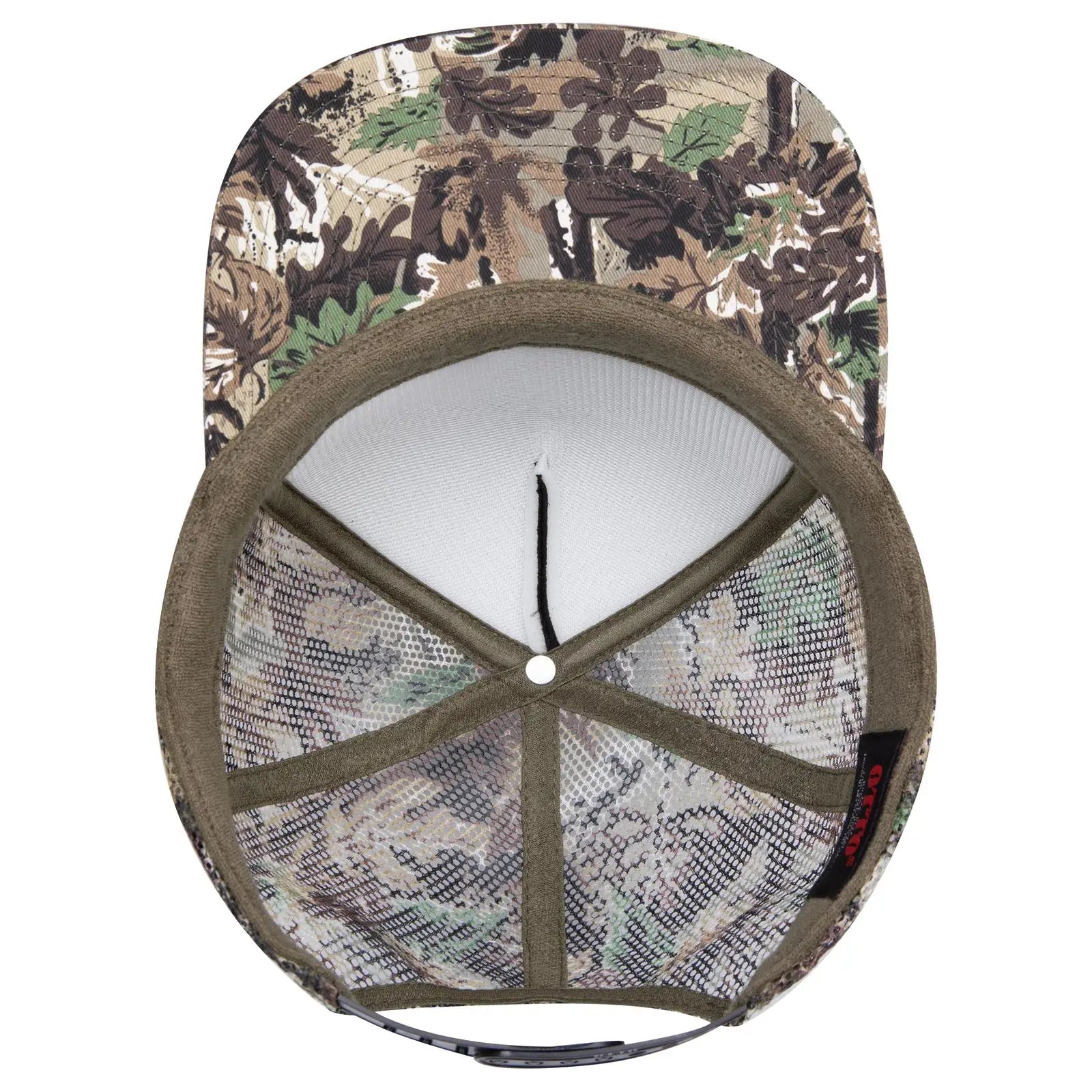 OTTO 132-1037 ’OTTO Snap’ Camouflage 5 Panel High Crown Mesh Back Trucker Cap - 003CPA - 003CPA / 6 1/2’’ - 7 5/8’’