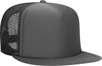 OTTO 132-1037 Polyester Foam Front Flat Visor High Crown Golf Style Mesh Back Cap - Charcoal Gray - Dark Gray