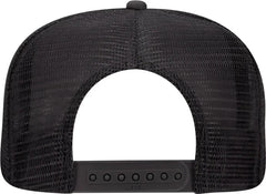 OTTO 132-1037 Polyester Foam Front Flat Visor High Crown Golf Style Mesh Back Cap - Charcoal Gray - Dark Gray