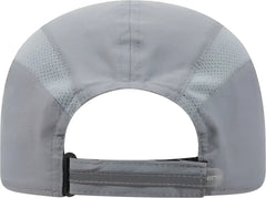 OTTO 133 1240 6 Panel Polyester Pongee with Mesh Inserts and Reflective Sandwich Visor Running Cap Gray Gray / One Size