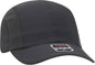 OTTO 133 1240 6 Panel Polyester Pongee with Mesh Inserts and Reflective Sandwich Visor Running Cap Charcoal Gray Dark