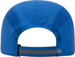OTTO 133 1240 6 Panel Polyester Pongee with Mesh Inserts and Reflective Sandwich Visor Running Cap Royal Royal